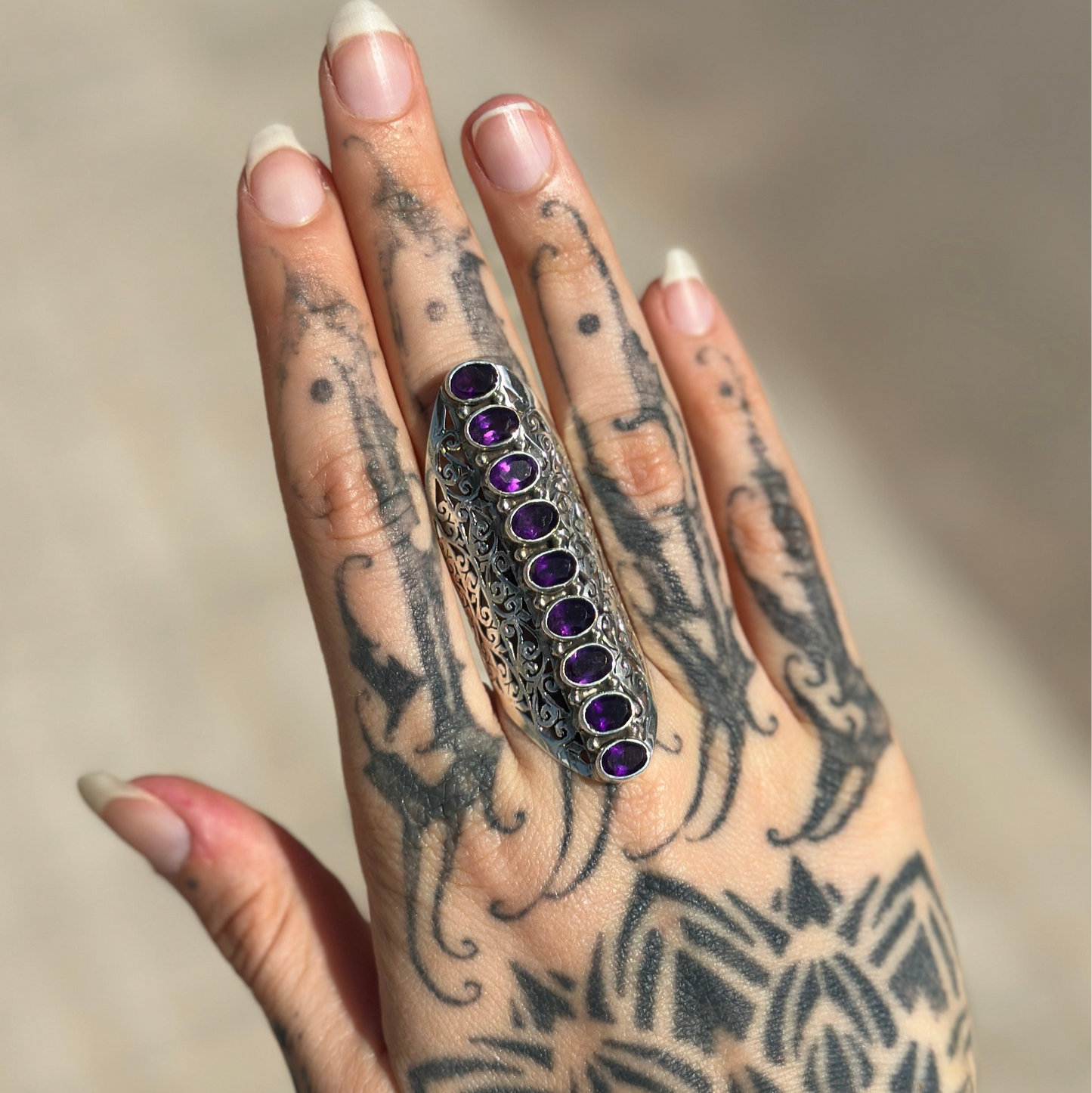 Anillo Amatista Filigrana