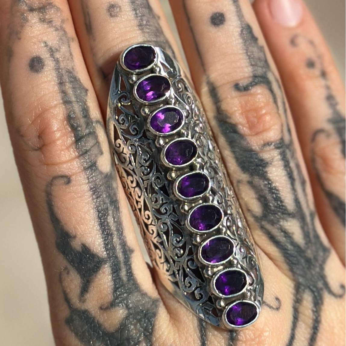 Anillo Amatista Filigrana