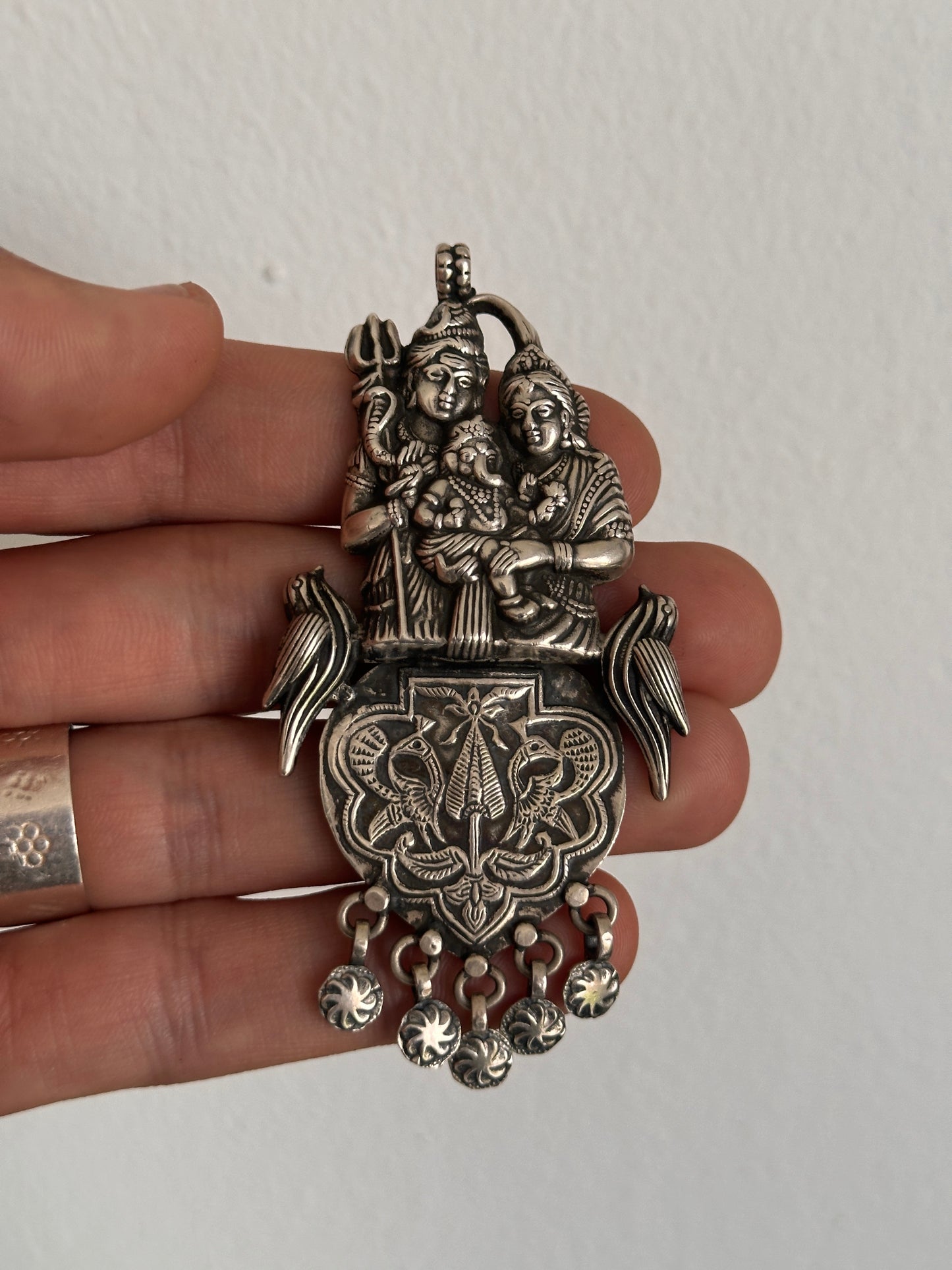 Shiva Parvati Ganesha Colgante