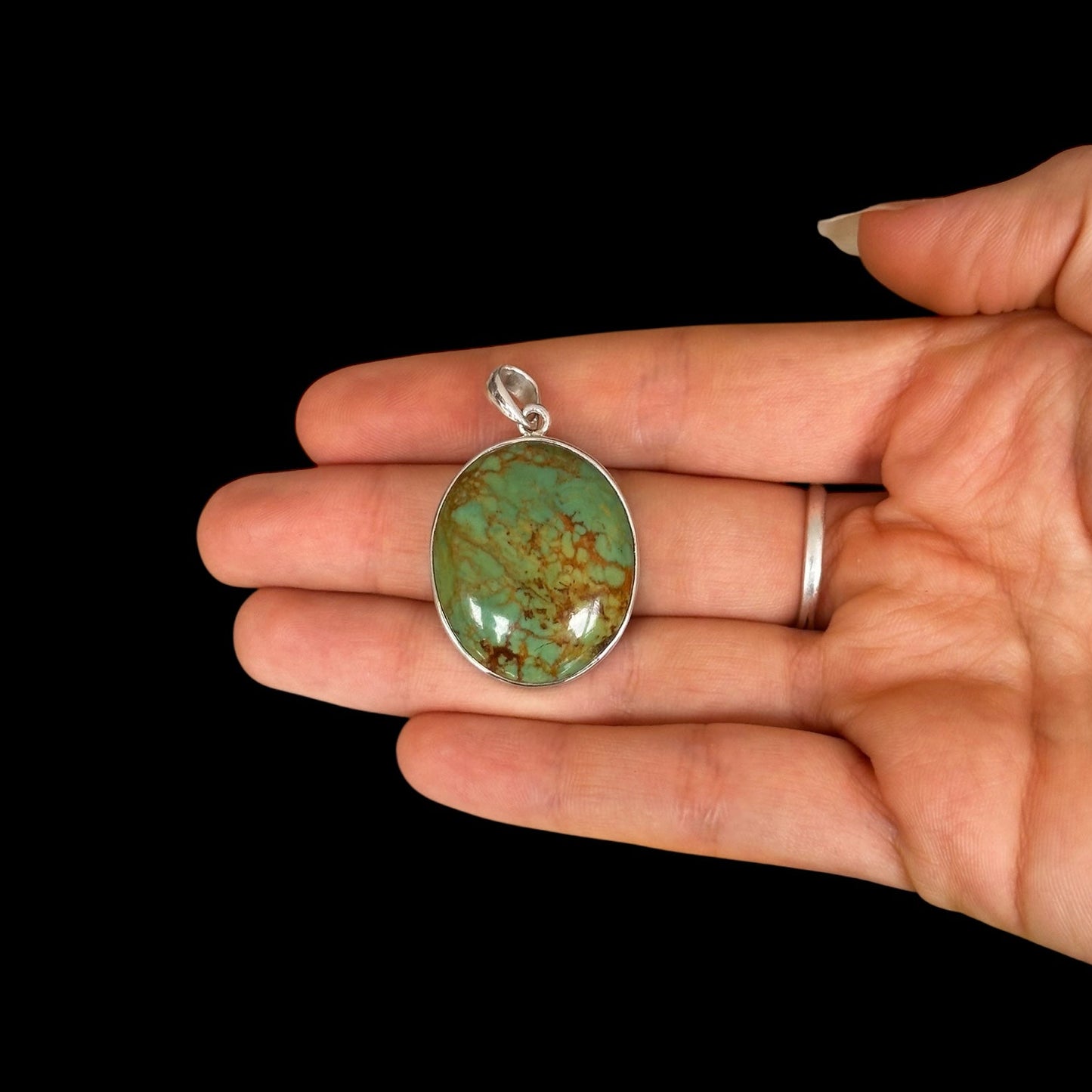 Colgante Turquesa Nautural Redondo