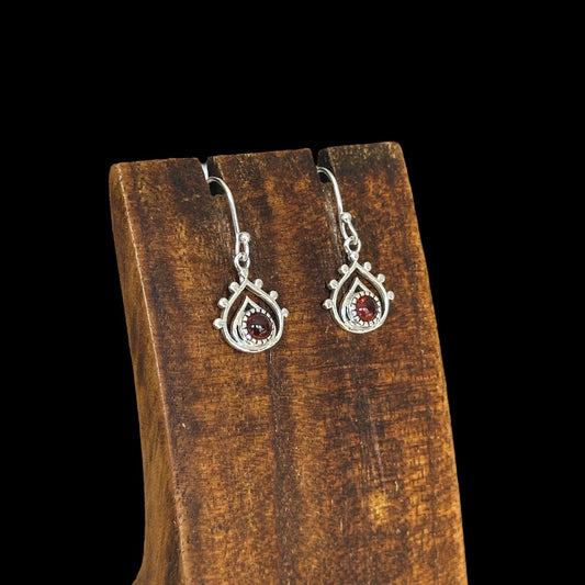 Pendientes Turia Granate