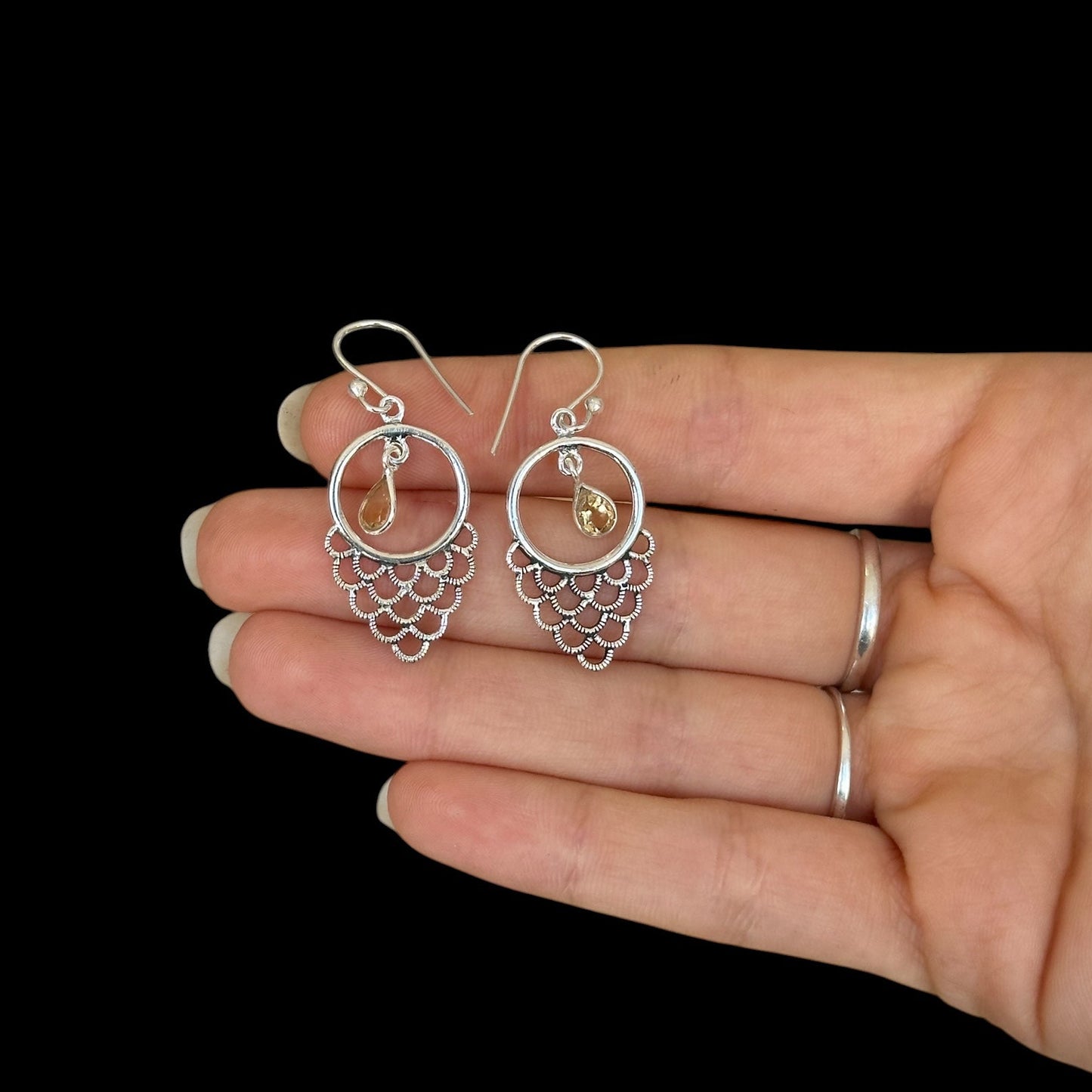 Pendientes Chandrika Citrino