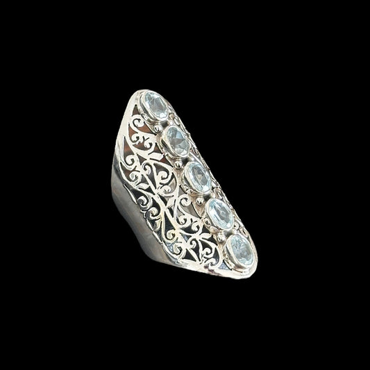 Filigree Topaz Ring
