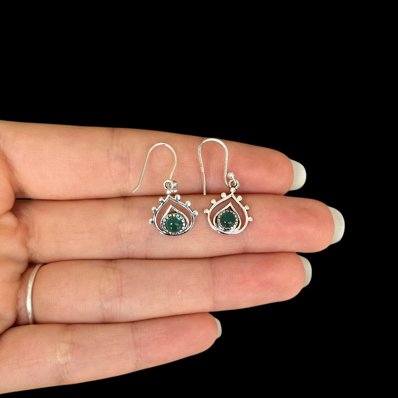 Pendientes Turia Onix Verde