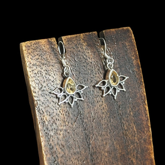 Pendientes "Jyoti" citrino
