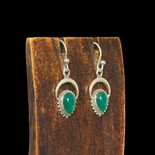 Pendientes "Neela" Onix Verde