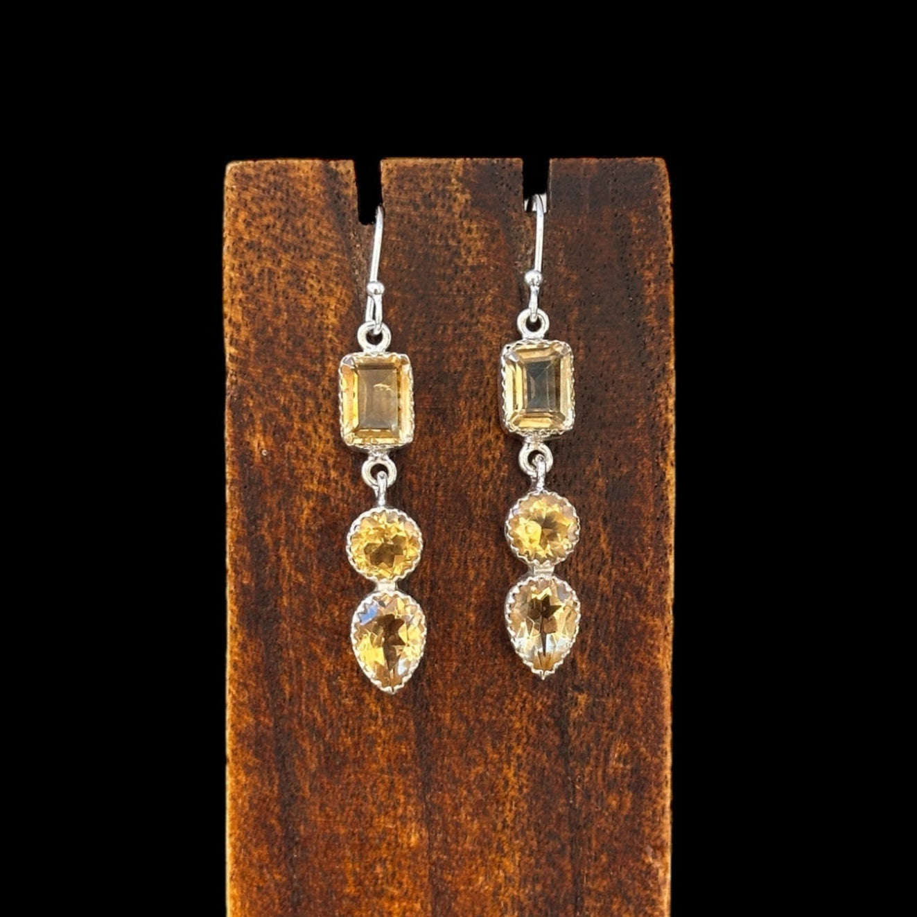 Pendientes "Queen" Citrino