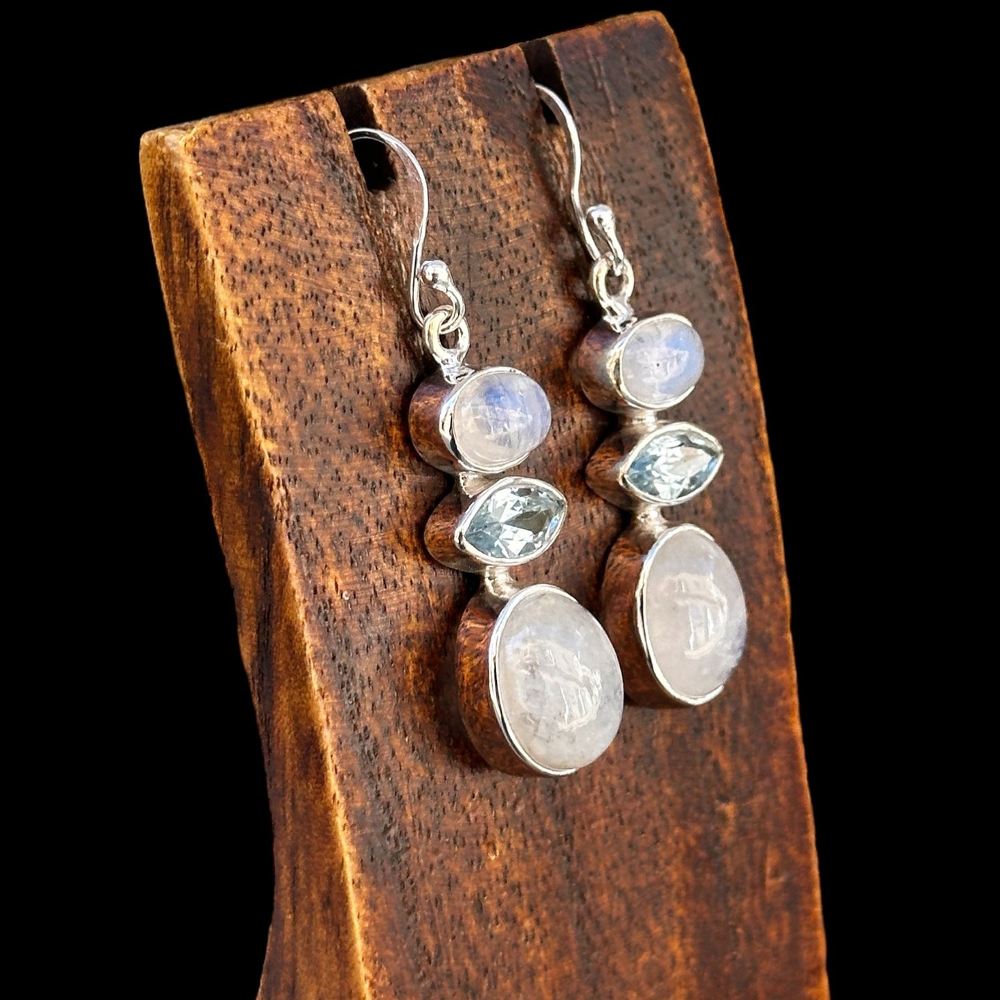 Pendientes Topacio y Piedra de Luna
