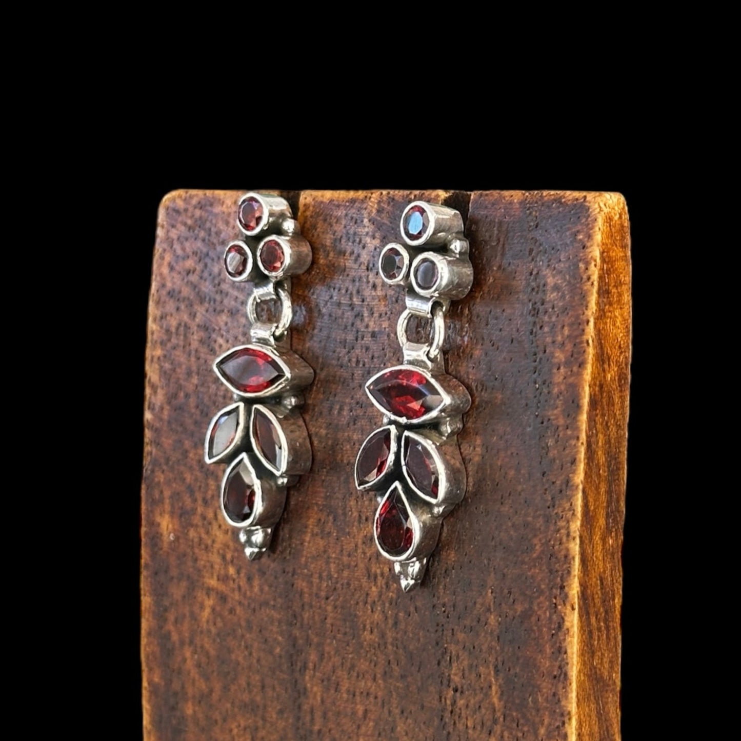 Pendientes "Princy" Granate