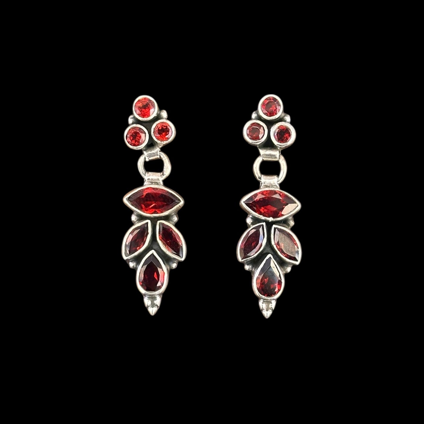 Pendientes "Princy" Granate