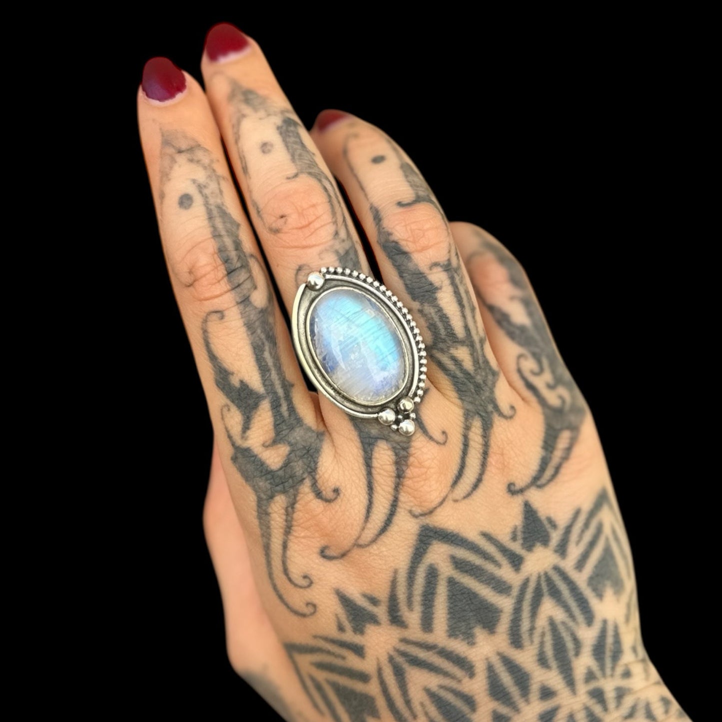 Anillo "Arjun" Moonstone