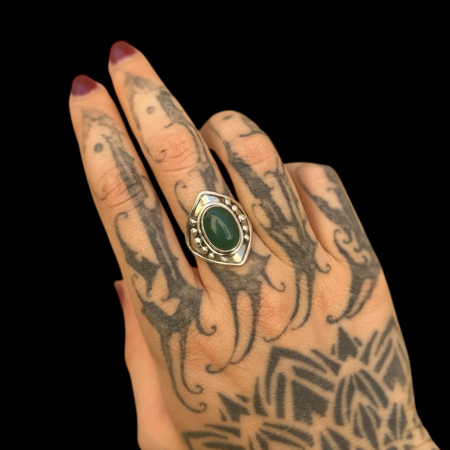 Anillo "Chon" Onyx Verde
