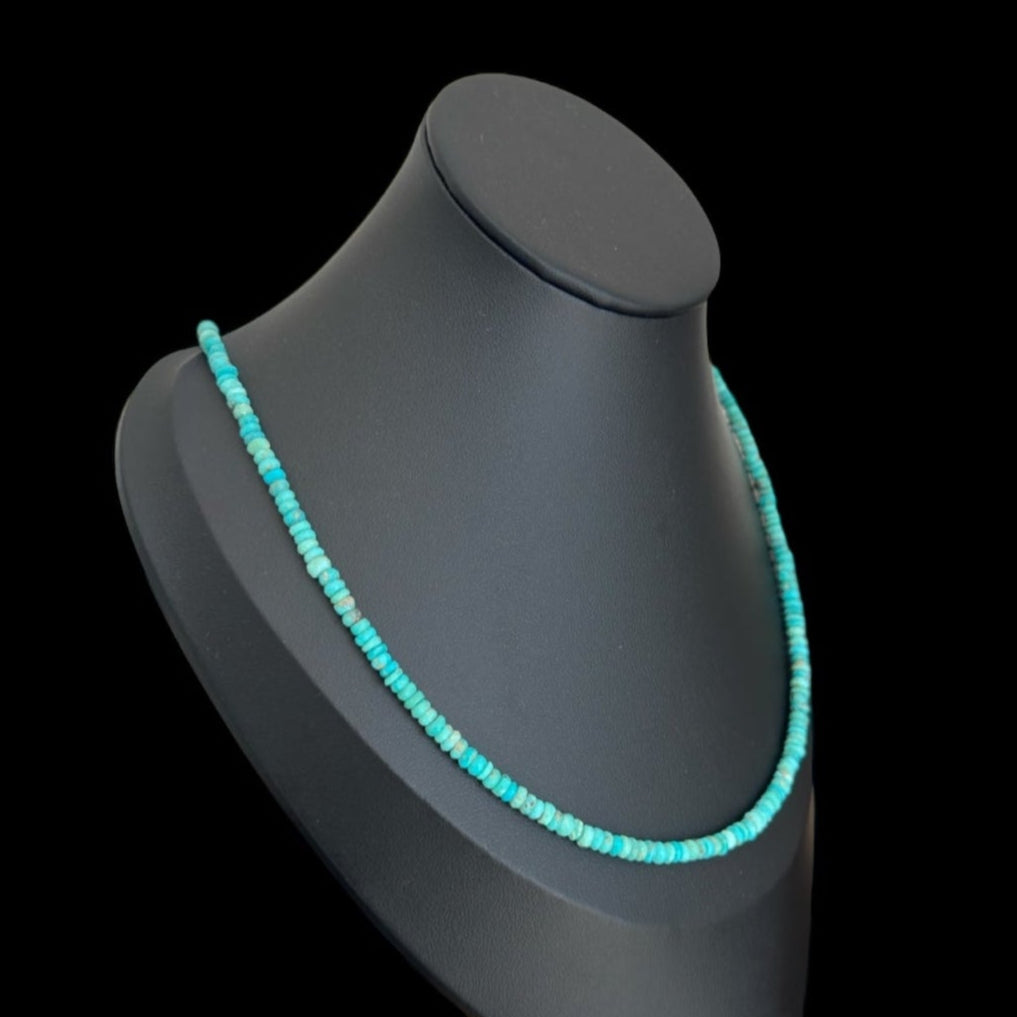 Collar Tuquesa Azul Natural Facetada