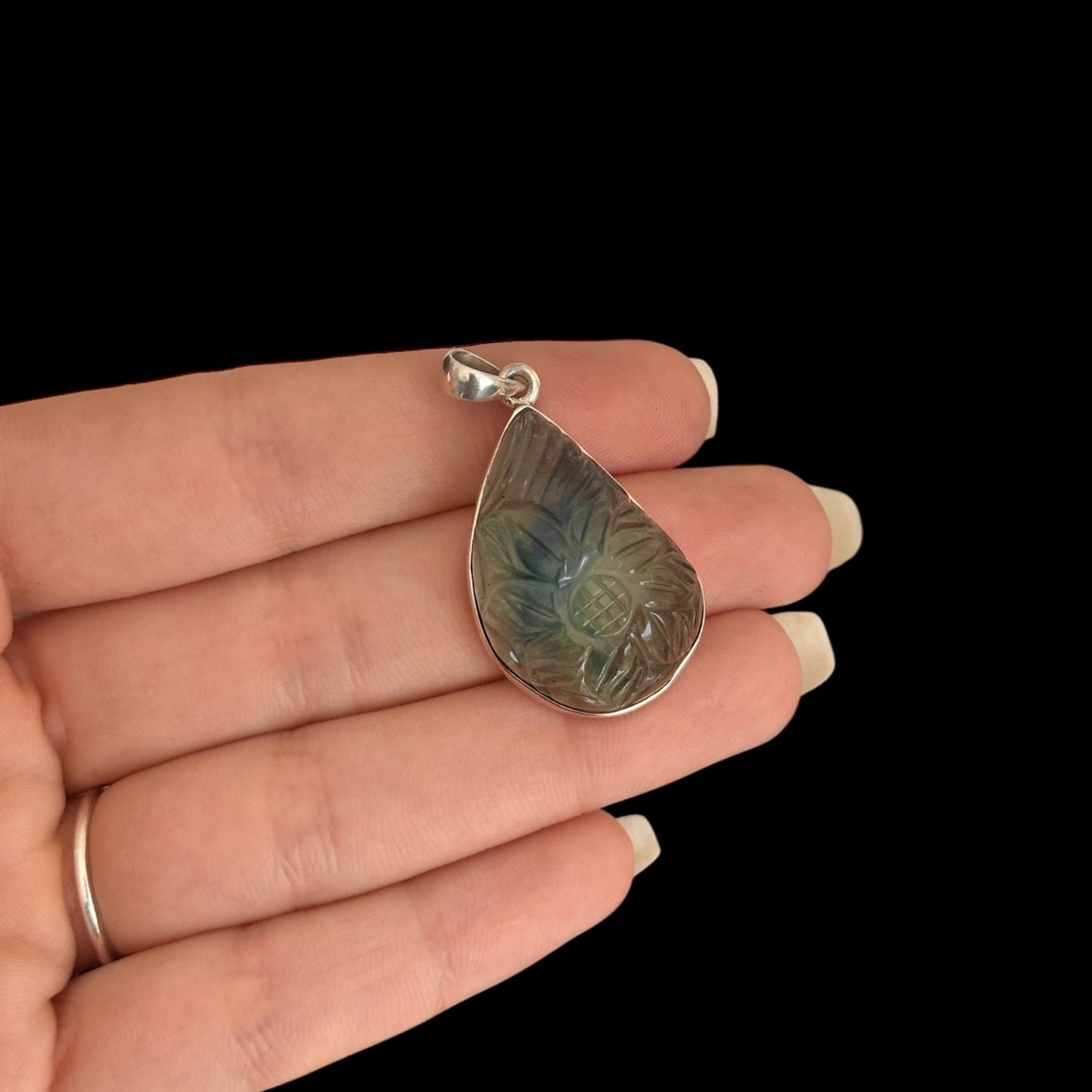 Colgante Fluorita Gota Flor