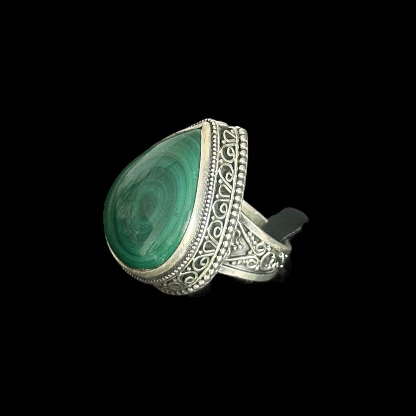 Anillo Malaquita Rajasthani 2