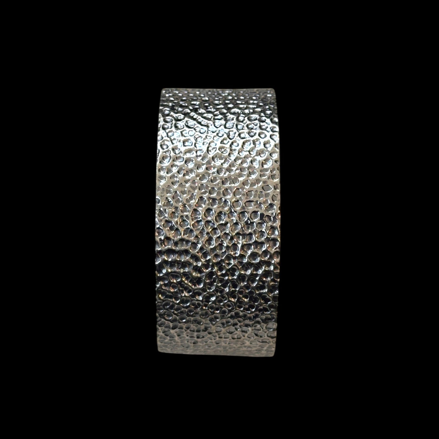 Pulsera Plata Martillada Ancha
