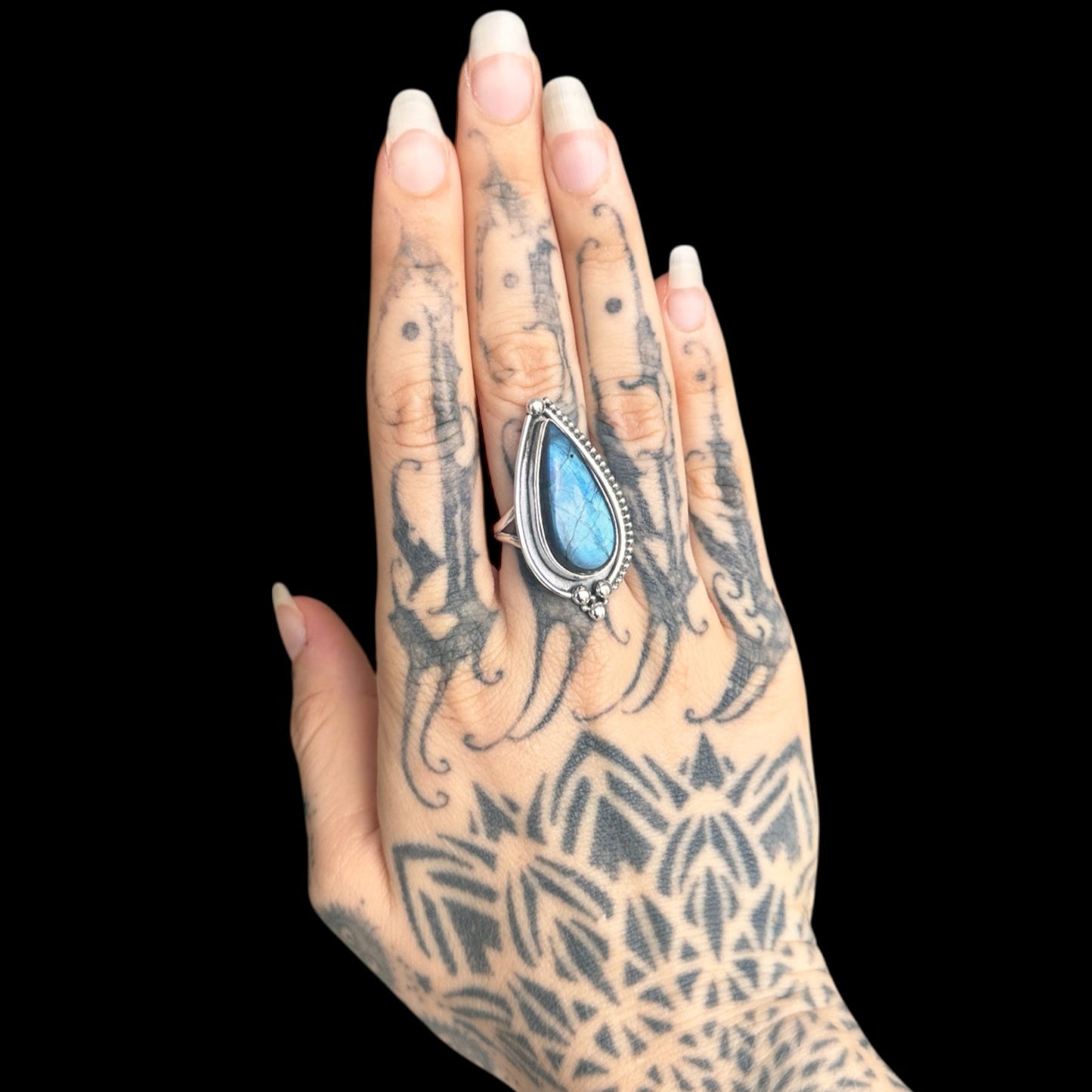 Anillo "Arjun" Labradorita