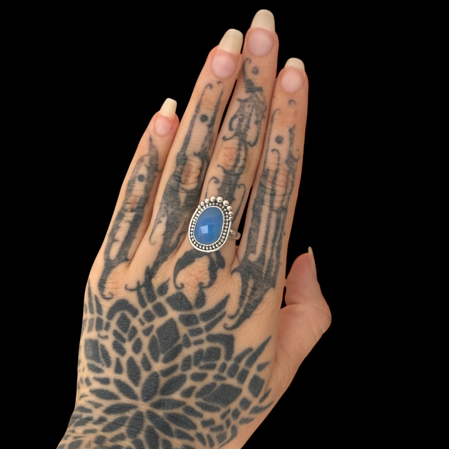Anillo "Paki" Blue Agate