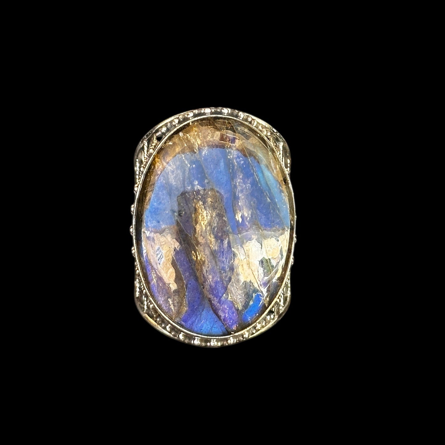 Anillo Labradorite Rajasthani
