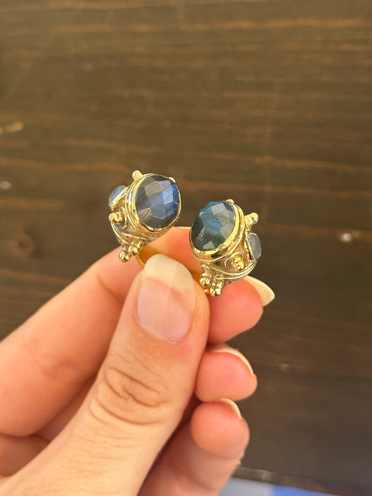 1 moonstone 1 labradorit 1 amethyst   Size 54