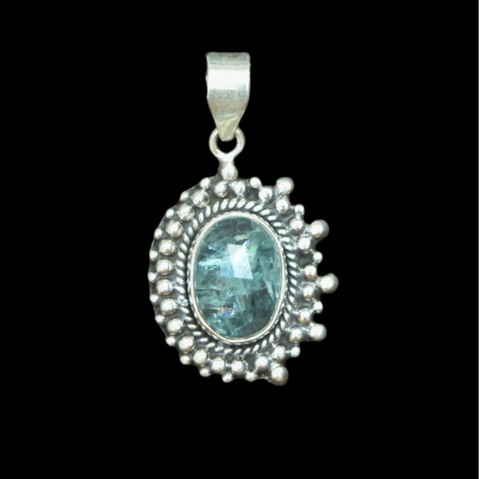Colgante "Ballis" Cianita Azul