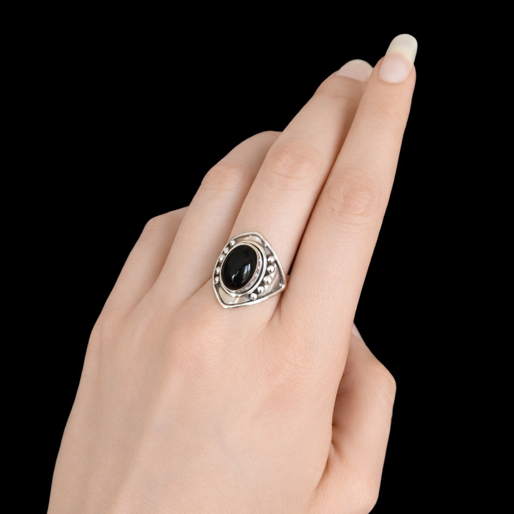 Anillo "Chon" Onix Negro