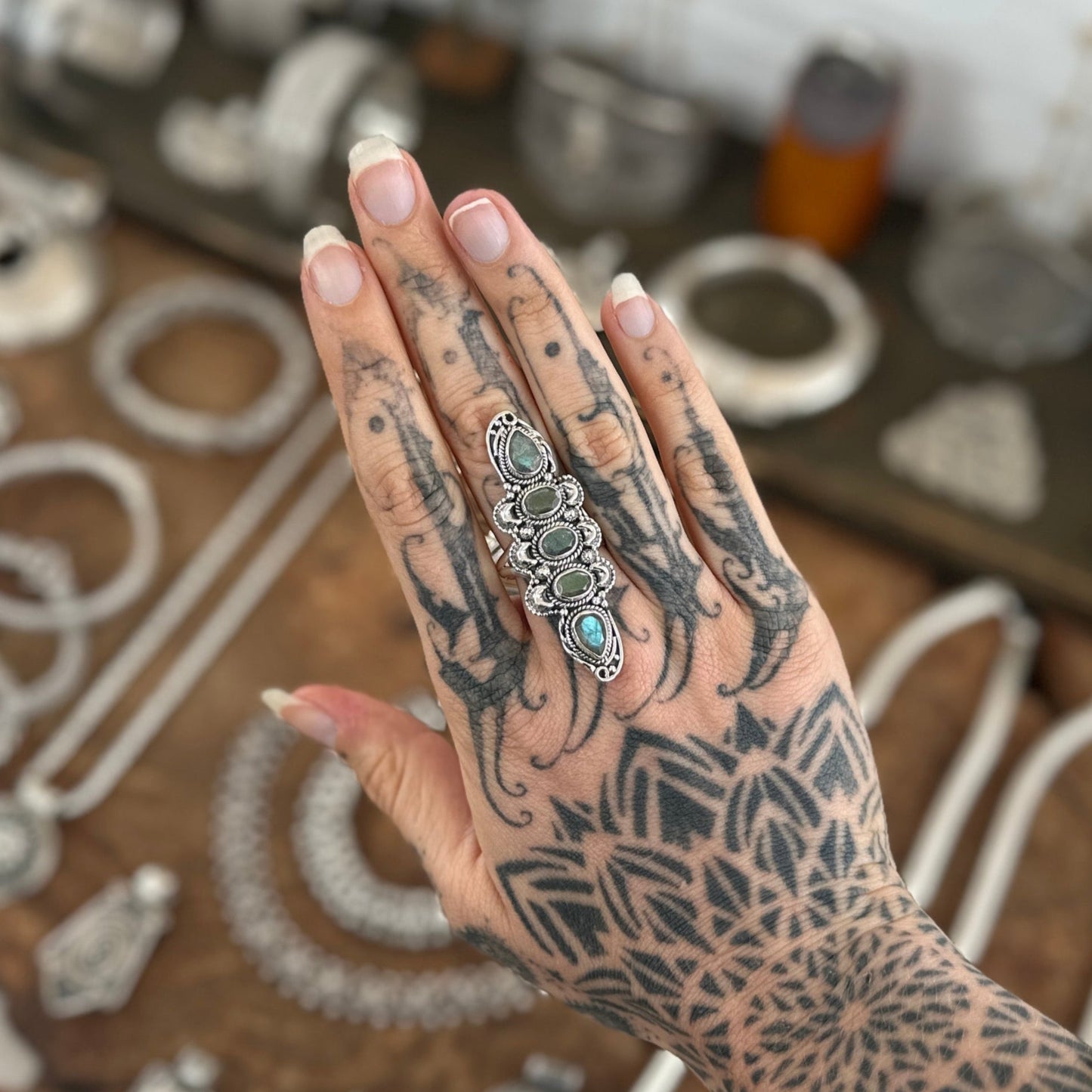 Anillo "Arka" Labradorita