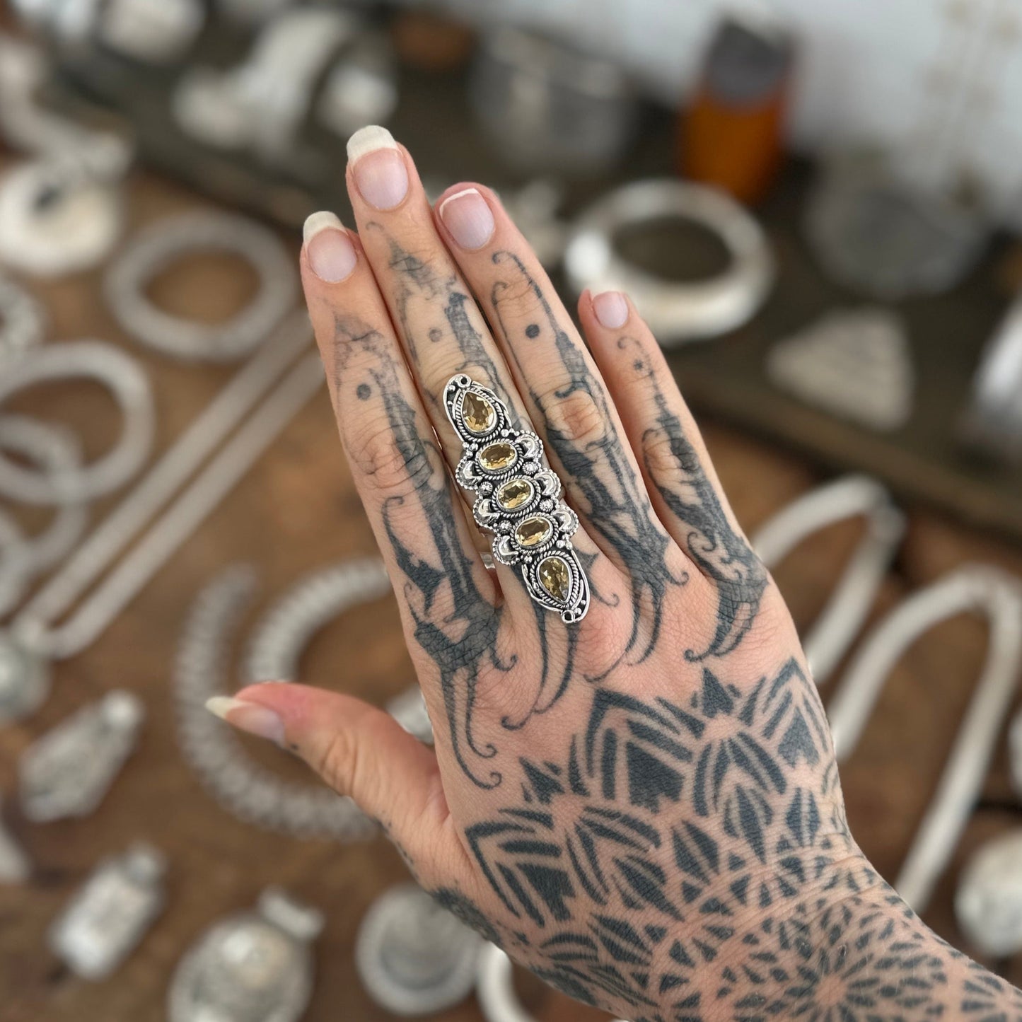 Anillo "Arka" Citrino