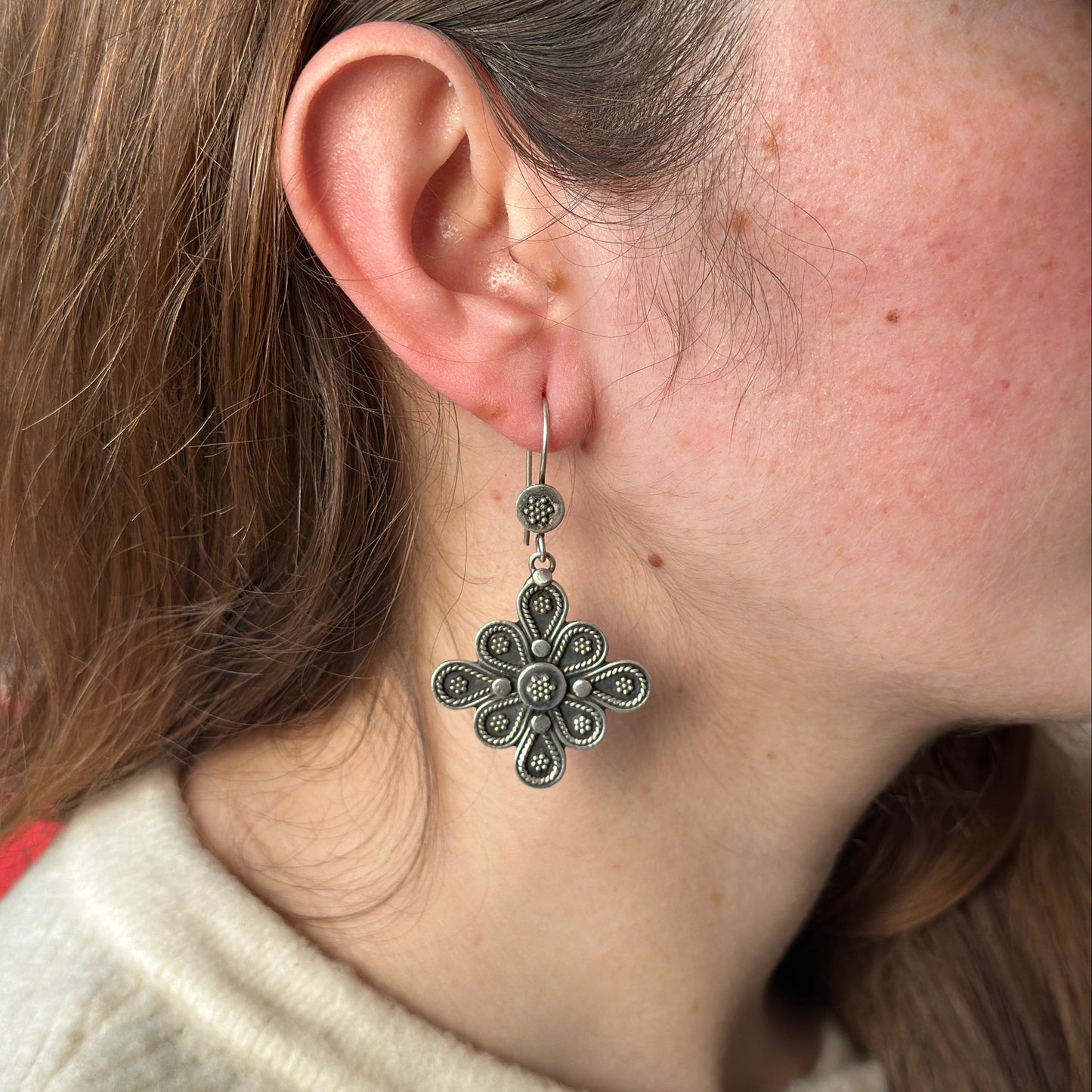 Pendientes HIndu Flower