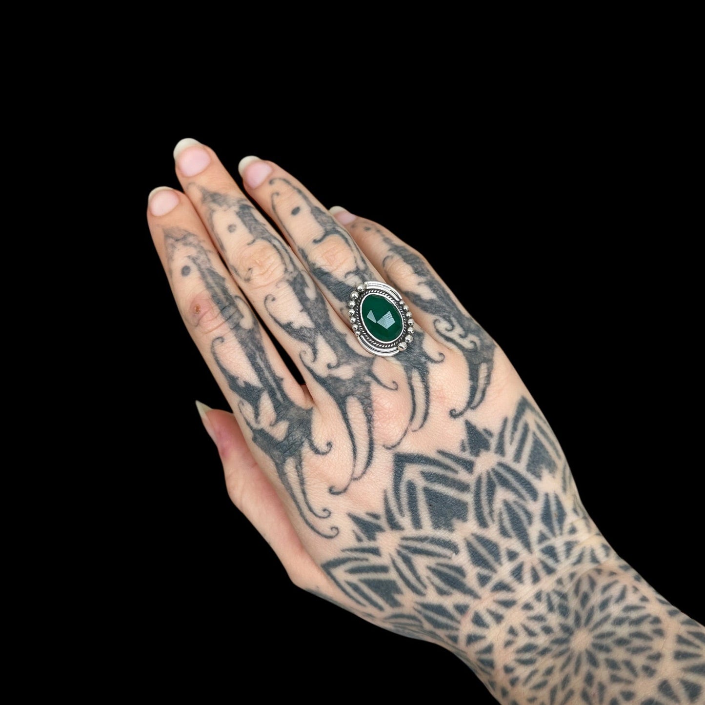 Anillo "Gomni" Onix Verde