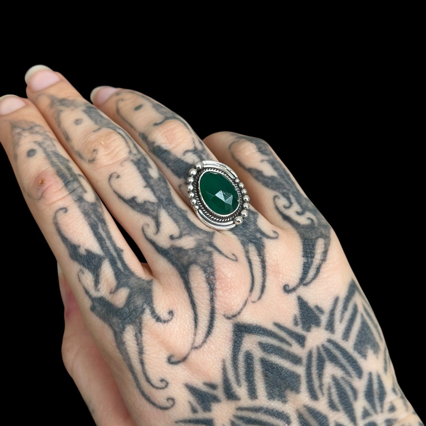 Anillo "Gomni" Onix Verde