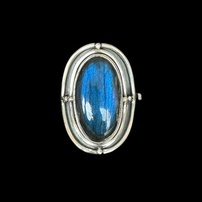 Anillo "Paridhi" Labradorita Forma Ovalada