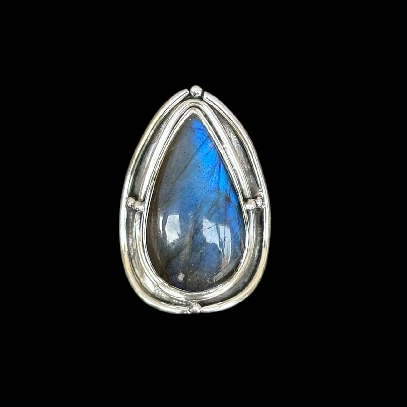 "Paridhi" Labradorite Teardrop Ring