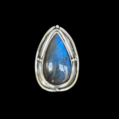 "Paridhi" Labradorite Teardrop Ring