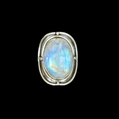 "Paridhi" Rainbow Moonstone Ring