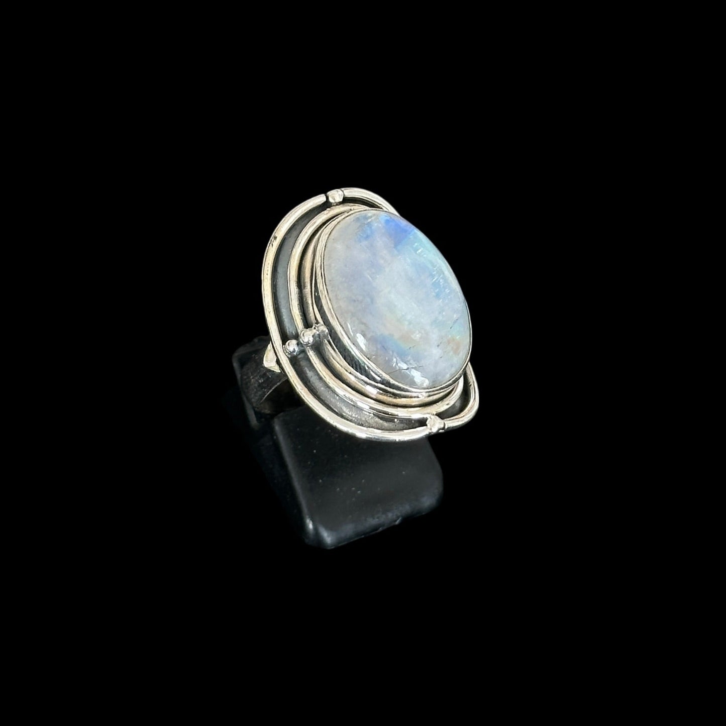 "Paridhi" Rainbow Moonstone Ring
