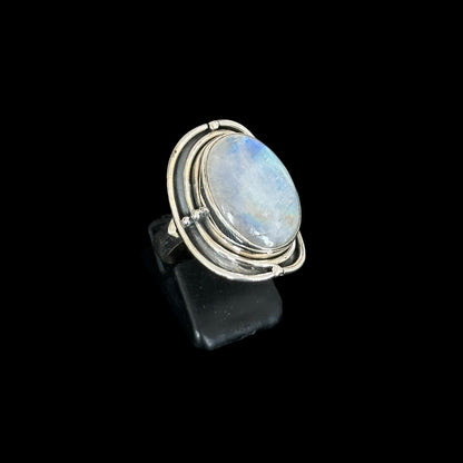 "Paridhi" Rainbow Moonstone Ring