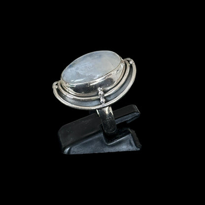 "Paridhi" Rainbow Moonstone Ring