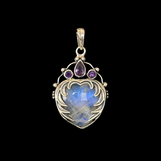 Colgante Corazón Moonstone