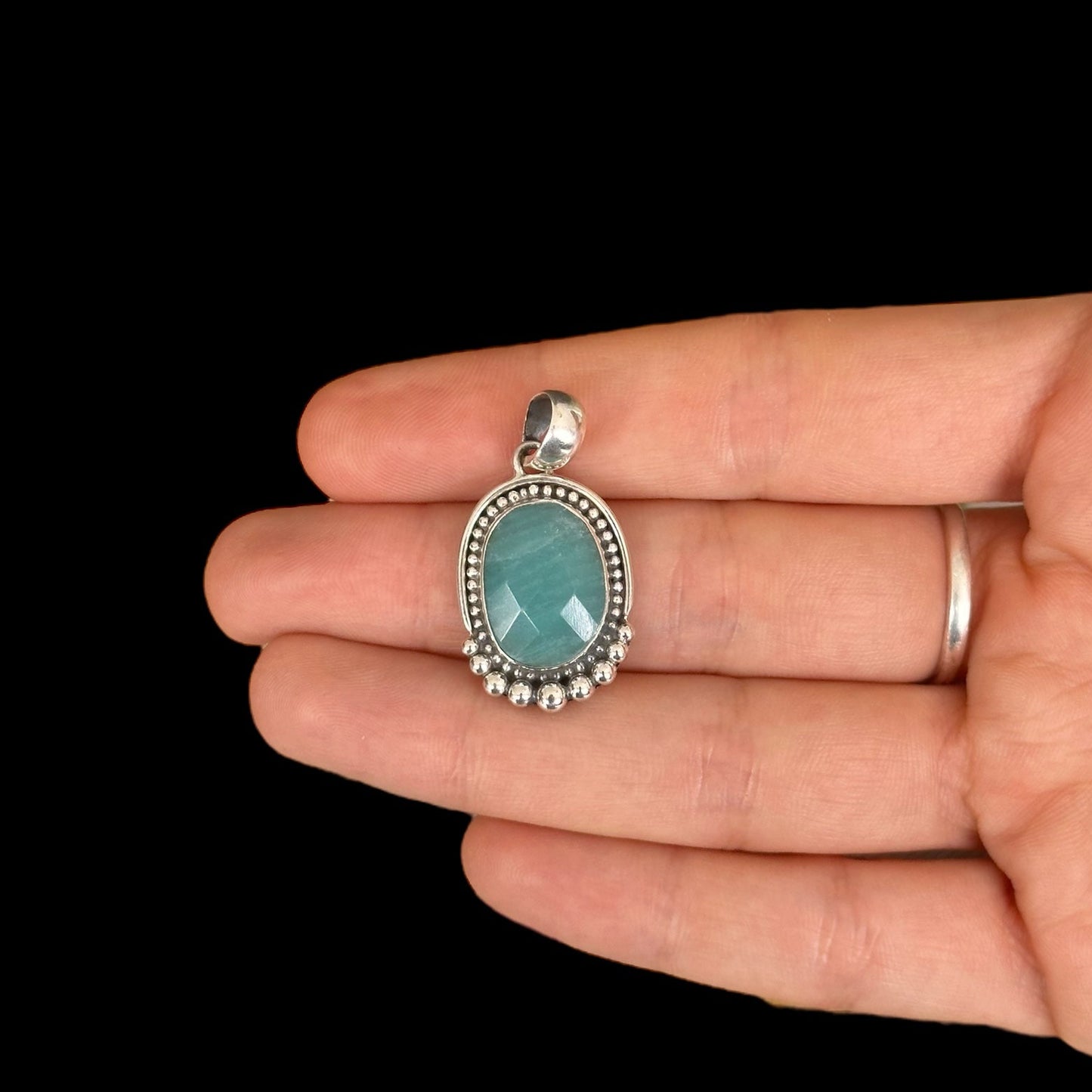 Colgante "Swastina" Amazonita