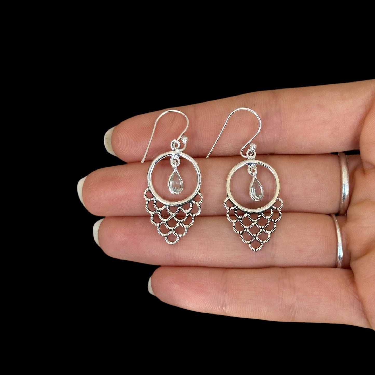 Pendientes Chandrika Aguamarina