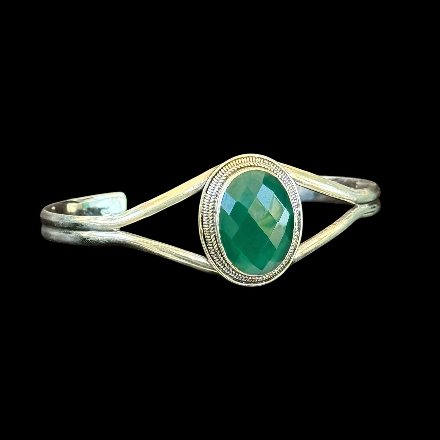 Pulsera Rigida Onyx Verde