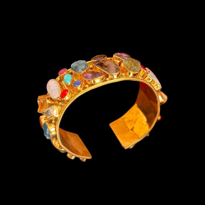 Mehrsteinarmband Queen Messing