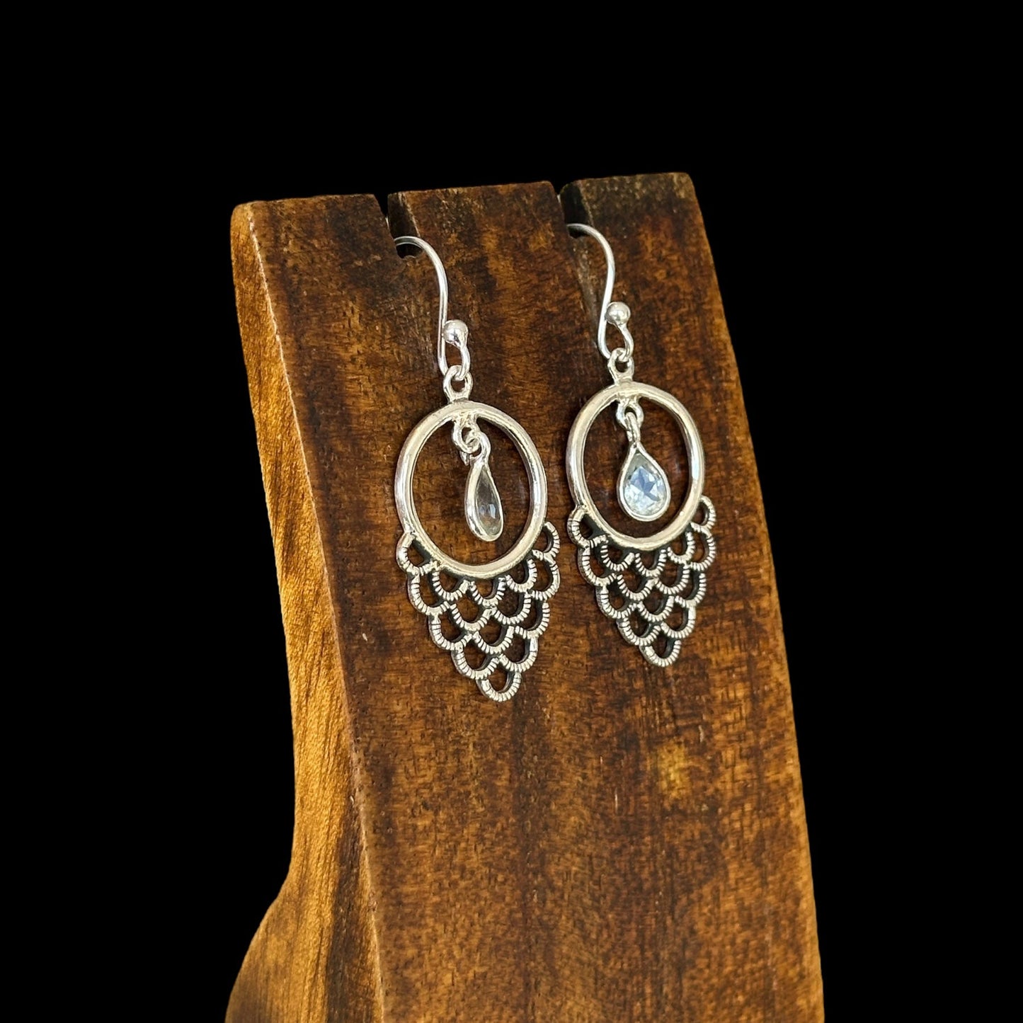 Pendientes Chandrika Aguamarina