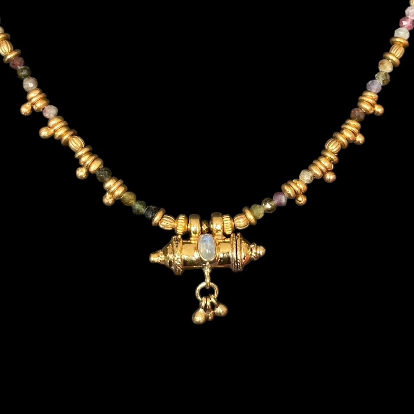 Multi-Stone Mantra Box Necklace