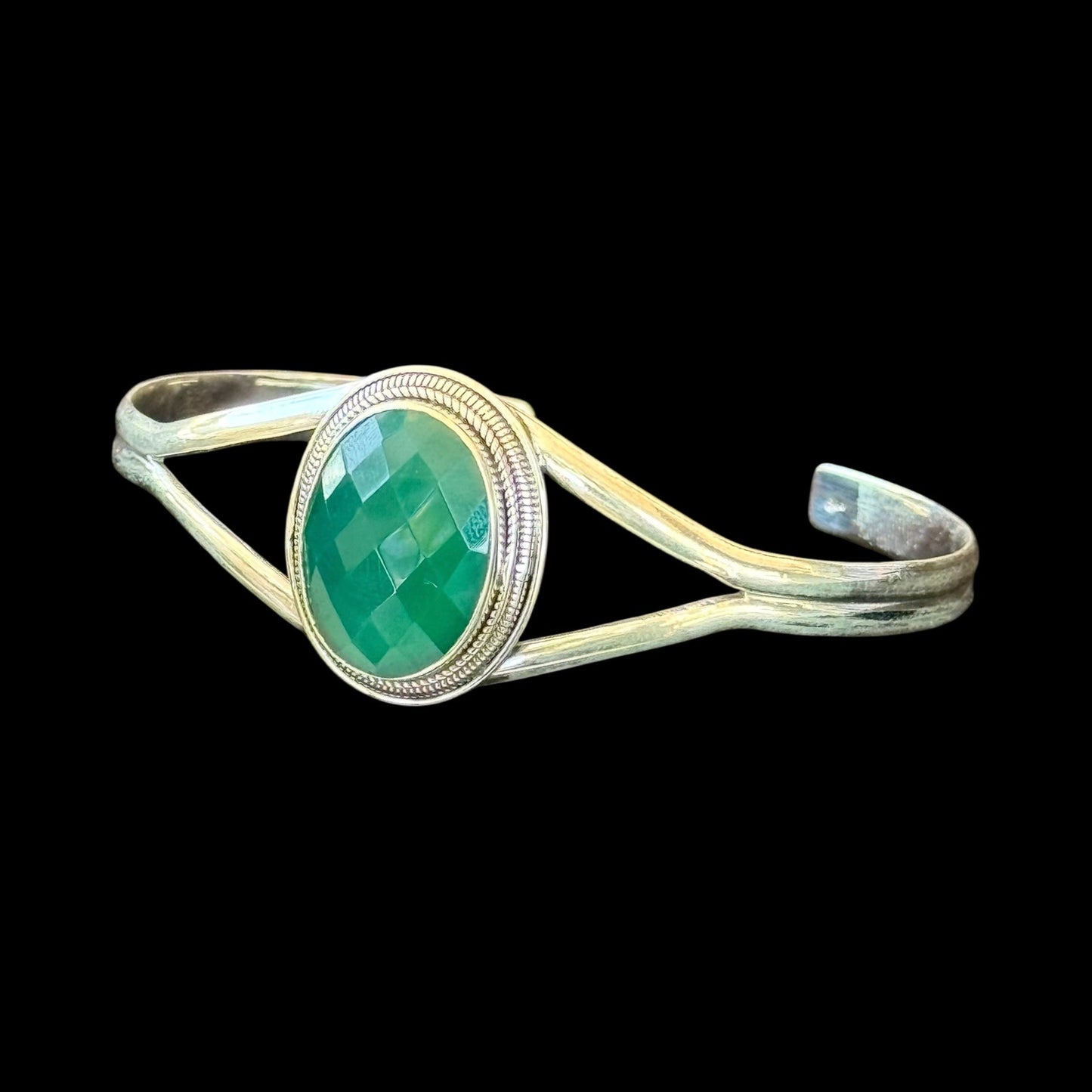 Pulsera Rigida Onyx Verde