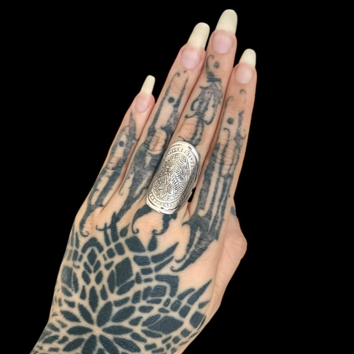 Anillo Plata Entallado "Phool"
