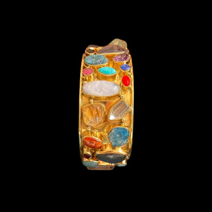Mehrsteinarmband Queen Messing