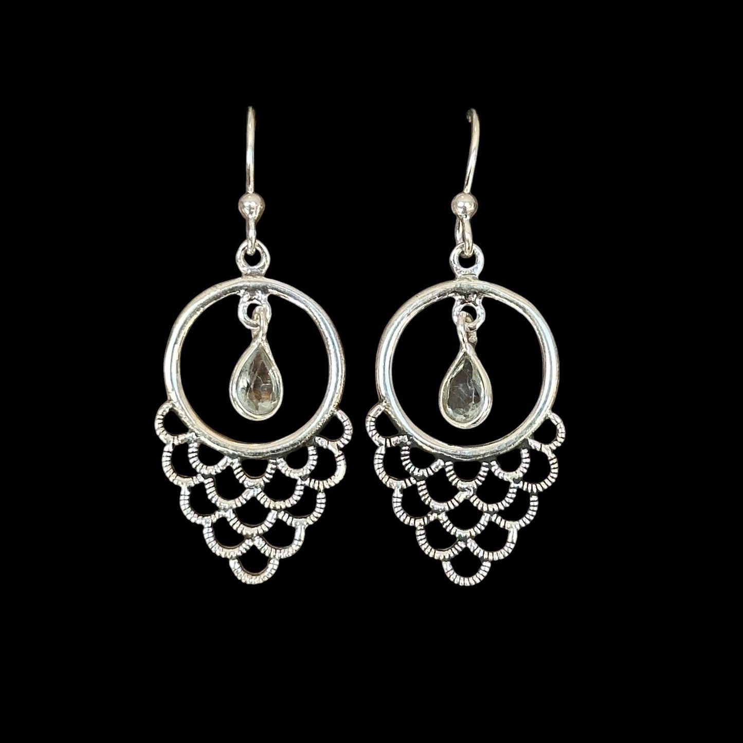 Pendientes Chandrika Aguamarina