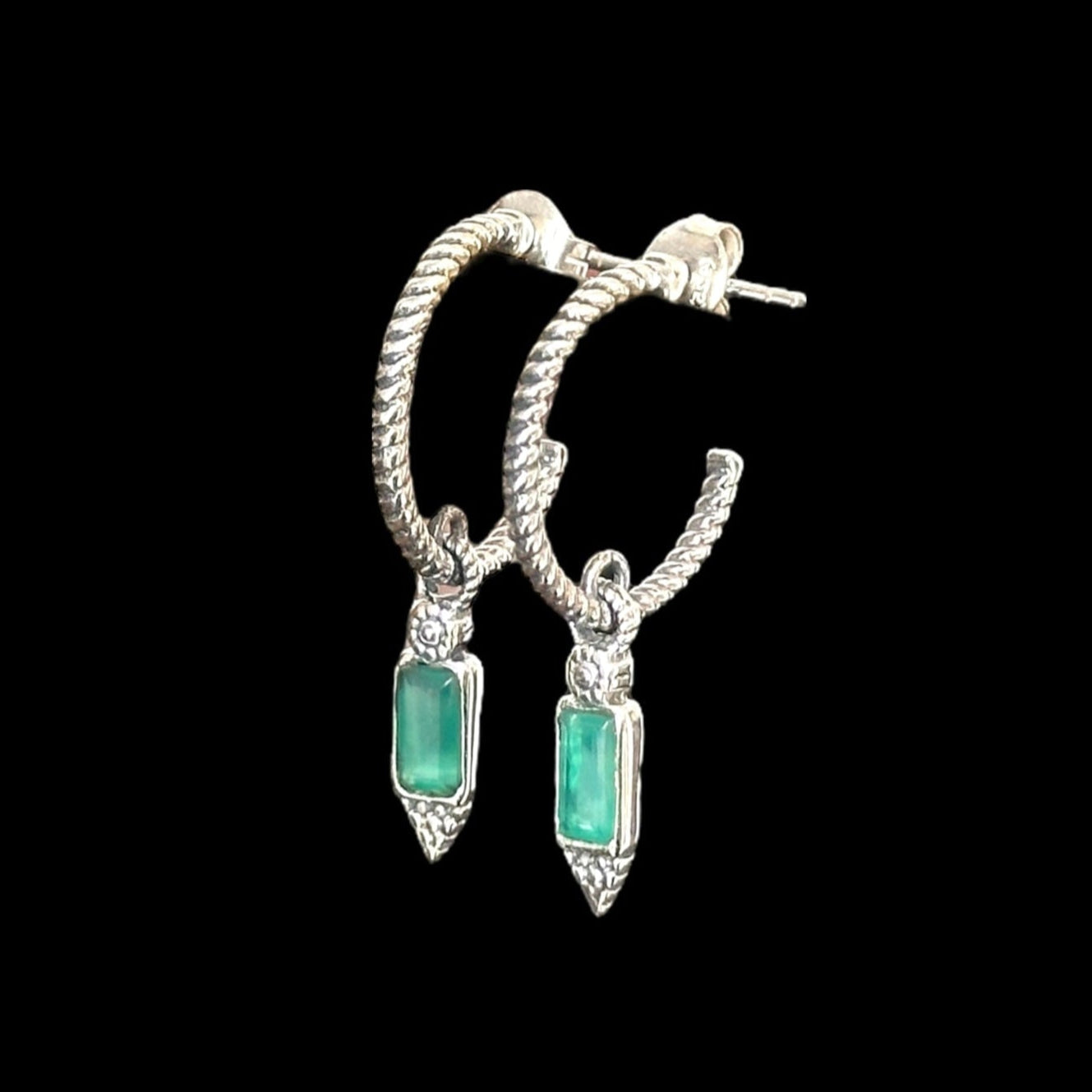 Pendientes "Tamas" Onyx Verde